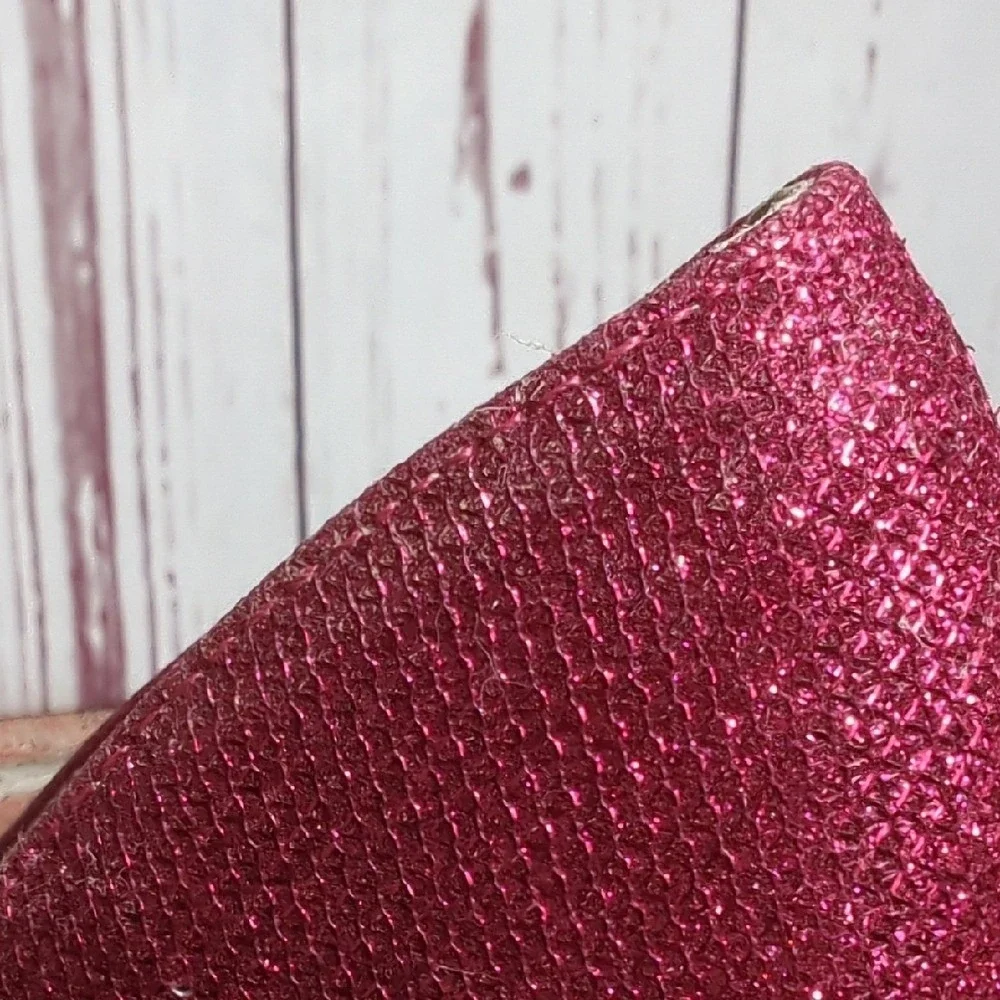 Betsey Johnson Pink Glitter Bow High Heels Party Birthday Coquette Girly 9 NWOT - Picture 14 of 15